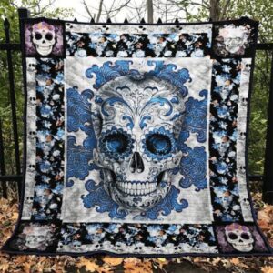 Skull Quilt Blanket Ver 73  Quilt
